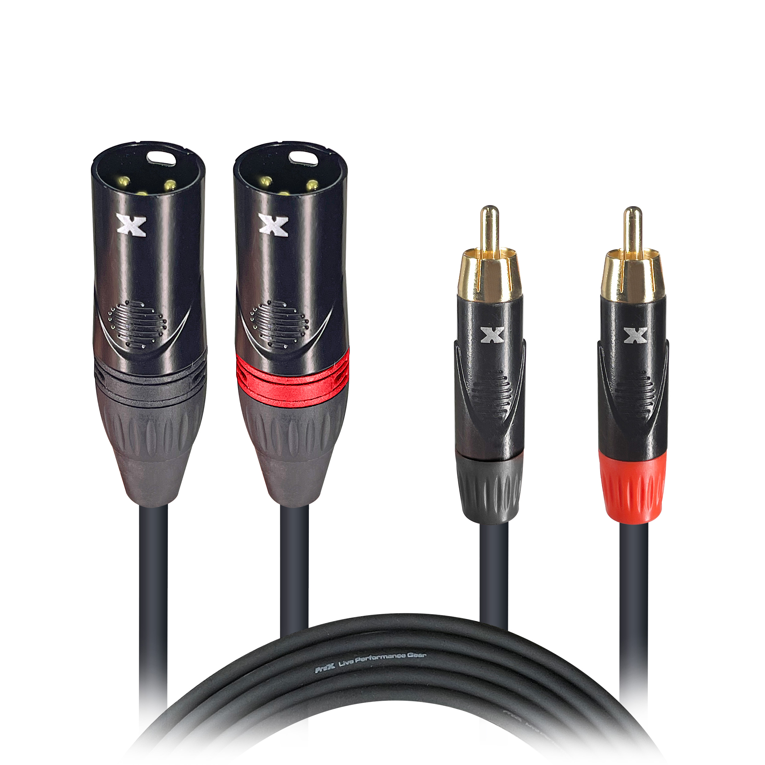 ProX Premium Dual XLR to Dual RCA Audio Cable